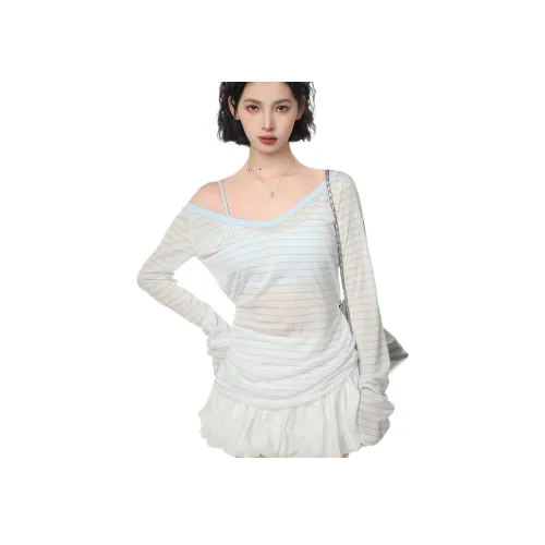 Princess Berdele Slim Fit Cropped T-Shirt с Sheer Fabric Top Женская