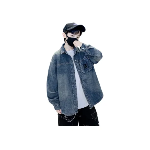 YUGUOGUO Blue School Age Casual Shirts YUGUOGUO Синий Школьный возраст Повседневные Рубашки