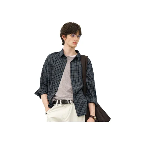 714STREET Blue Plaid Unisex Shirt