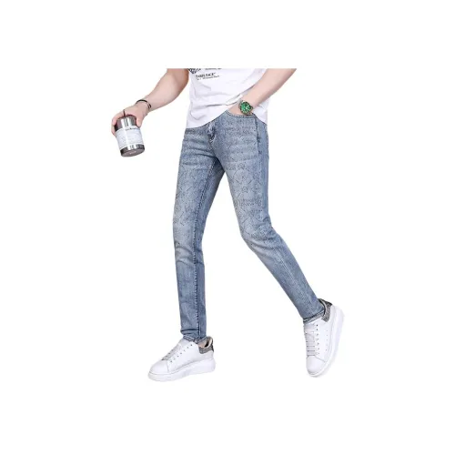 UOOHE Синие Унисекс Джинсы