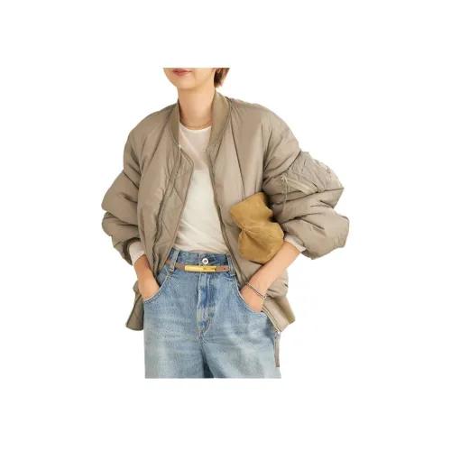 PLAGE FW24 Хлопковый пуховик Женский Светлый Умбра