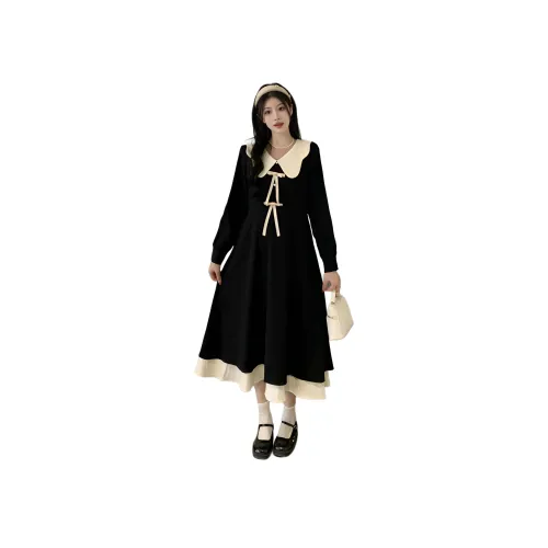 HTHK Длинное платье с длинными рукавами женское