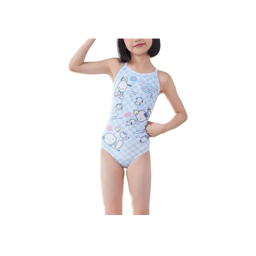 ZOKE Детский купальник для девочек цвет синий модель One Piece подходящий для детей в возрасте 3-7 лет