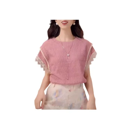 SIXUSICHOU Flutter-Sleeve T-Shirt Женская