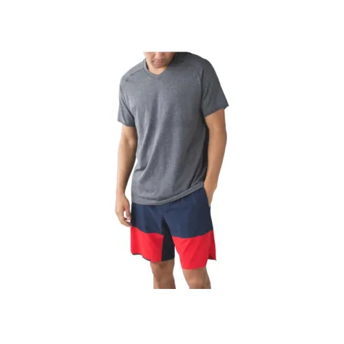 lululemon IN MOTION Повседневные шорты Мужские Синий Красный