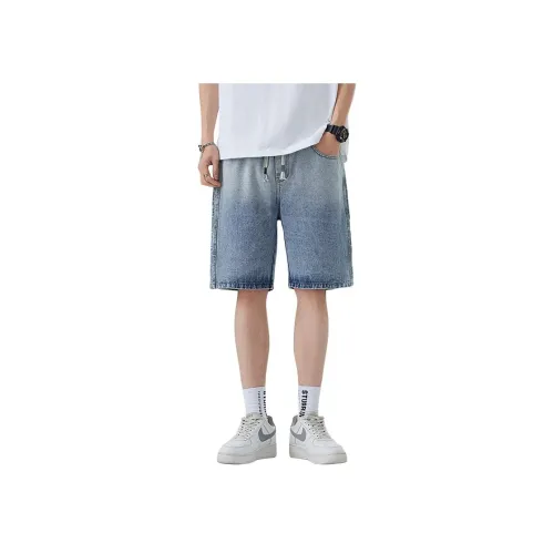 MDGR Светло-синий Унисекс Джинсовые шорты
