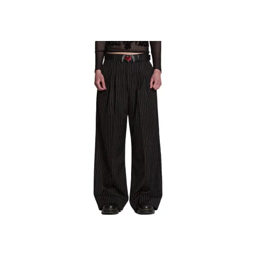 Jaded London Черный Полоска Goliath Брюки костюма Костюм Брюки Мужской