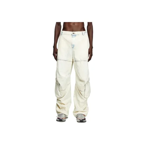 DIESEL Отбеленный Белый Мужские Джинсы