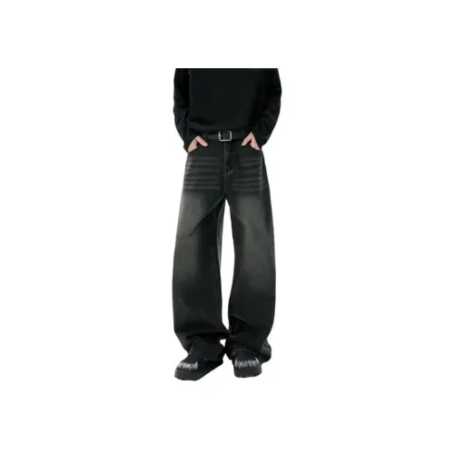 JIARONG Черные Унисекс Джинсы