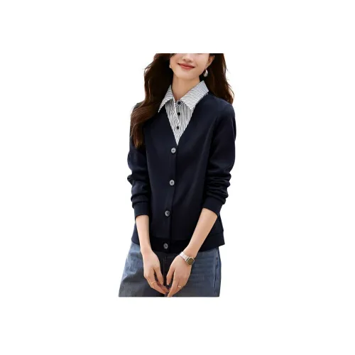 Mo Han Yi Mei Рубашка Женская Темно-синяя