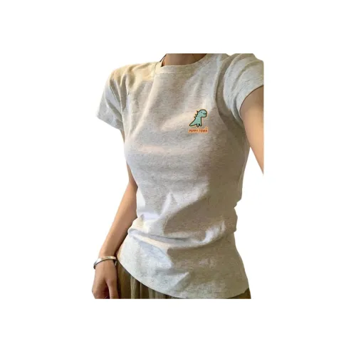 Puppytown Вересковый серый Женские футболки