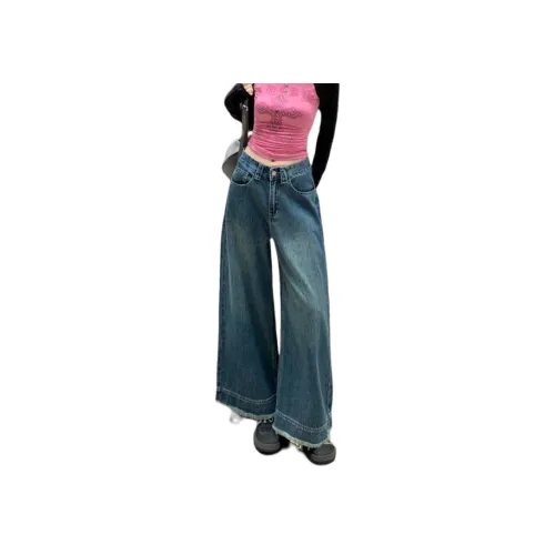 SHUHAOBAI Винтажные синие джинсы Ankle длиной (размер в длину) для женщин