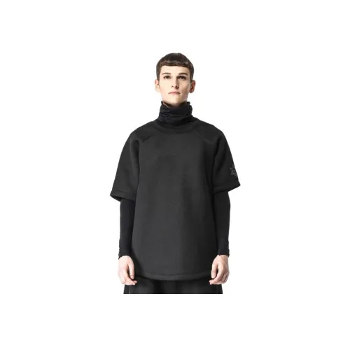 NORVINCY Комфортный и дышащий Air Layer GhostKnit T-Shirt Унисекс Черный