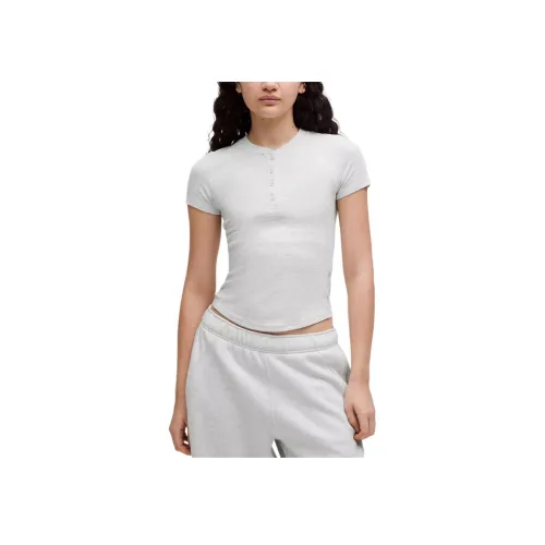 lululemon T-Shirt Женская Серый Белый