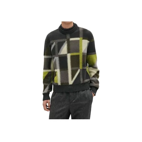 HERMES Зеленые Мужские Свитера