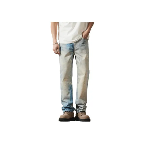 MEXISHION Светло-синие унисекс джинсы