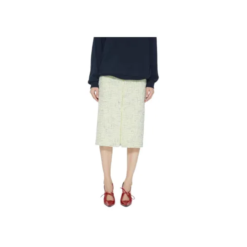 PushBUTTON FW24 Повседневная длинная юбка женская светло-зеленая