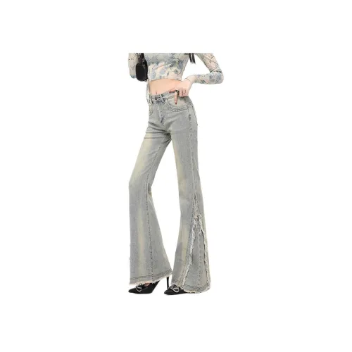 YEARNED Джинсы Женские Ностальгический Синий