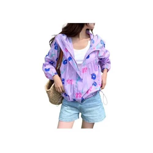 NANING9 Куртки Пальто Женские Фиолетовые