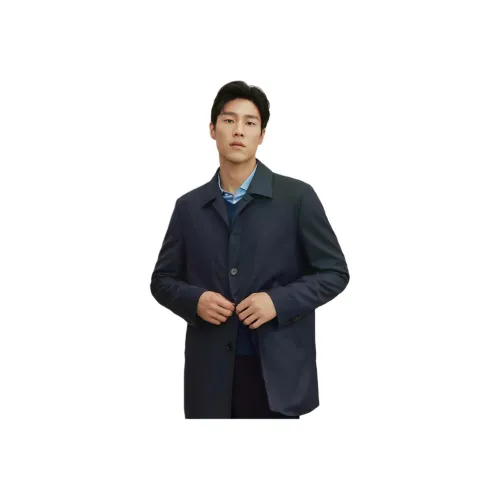 EERDUOSI1980 1980-е годы Синий Мужской Пальто