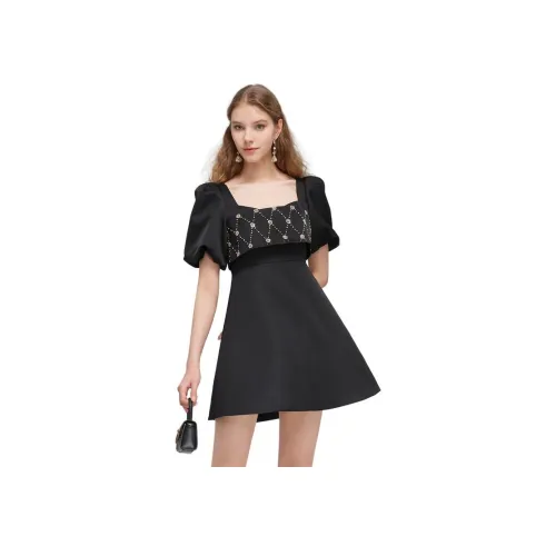 JORYAweekend Короткий рукав Платье Женское Черное