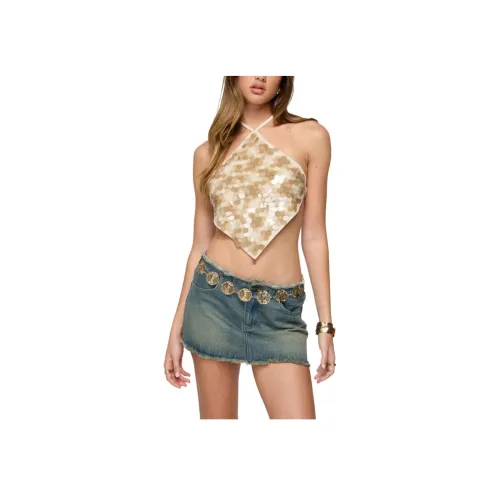 Edikted Dixie с открытой спиной блестки треугольный топ топ на бретелях женский