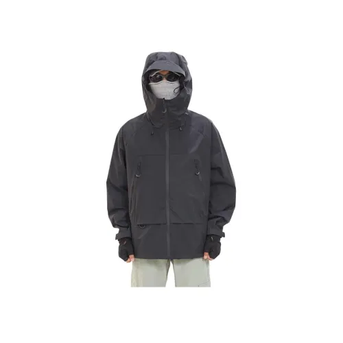 JINDUN Обсидиан Черный Унисекс Куртки