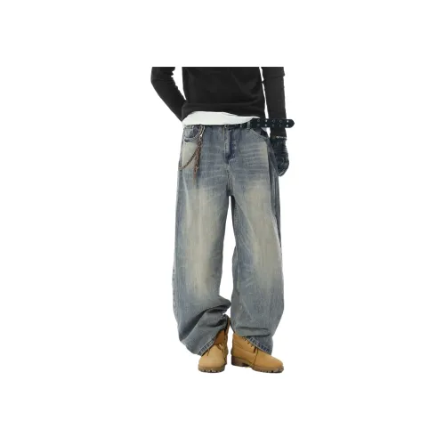 JHYQ Blue Unisex Jeans JHYQ Синий Унисекс Джинсы