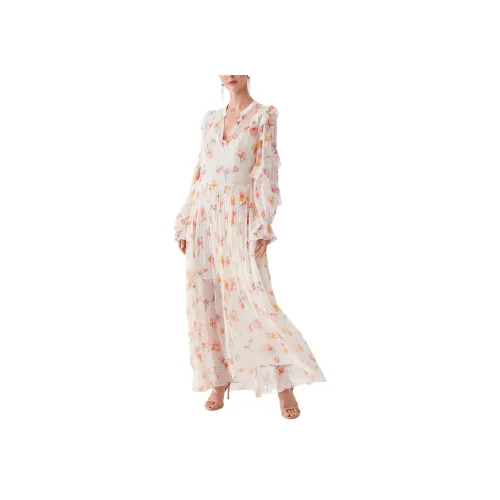 Zadig Voltaire Длинное платье с длинными рукавами женское многоцветное