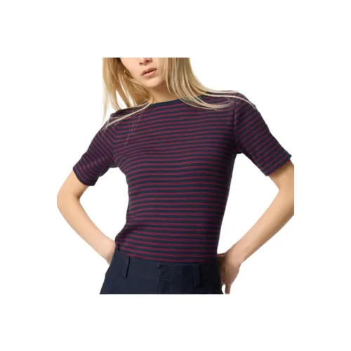 UNIQLO T-рубашка Женская Синяя Красная