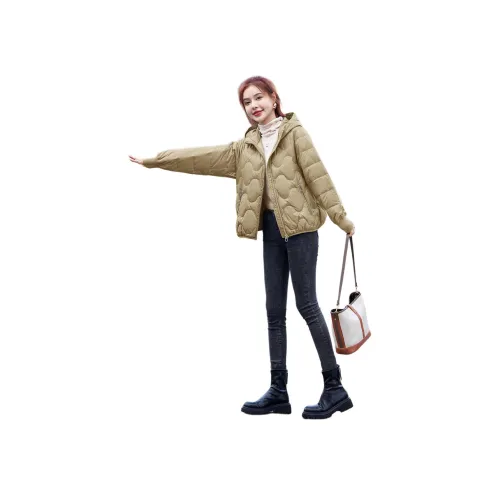 Mo Han Yi Mei Пуховик Женский Хаки