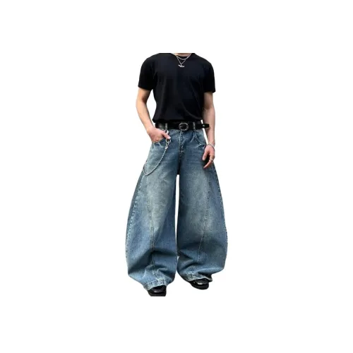 MORii Blue Unisex Jeans MORii Синий Унисекс Джинсы