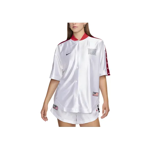 nike США Village Баскетбол Seasonal Баскетбол Джерси Женские Белые