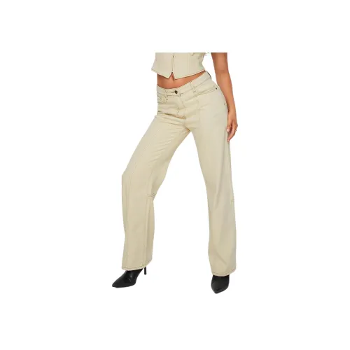 PRINCESS POLLY Dawson Джинсы Женские Экрю Бежевый