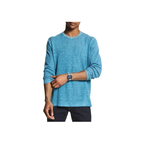 MICHAEL KORS Linen And Cotton Blend Sweater Men's Blue MICHAEL KORS Лен и Смешанный Хлопок Свитер Мужской Синий