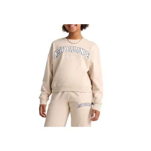 New Balance Толстовка Клуб Флис Укороченный Crewneck Толстовка Детский