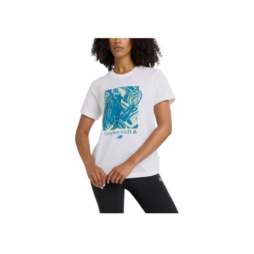 New Balance Coco Gauff FW24 Стандартная T-рубашка Женская Белая