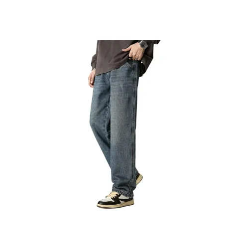 Fingercroxx Синий Мужской Джинсы