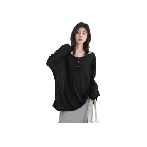 CHIC VEN Черные Женские Т-рубашки