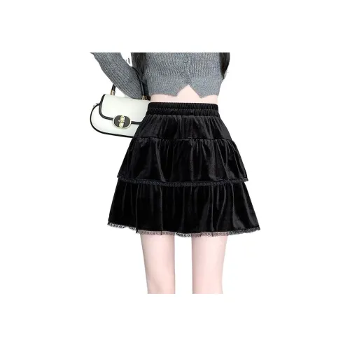 MM Повседневные короткие юбки для осеннего и зимнего времени женские черные