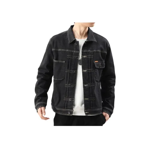 ZENGZHI Denim Jacket Straight Fit Unisex ZENGZHI Деним Куртка Прямой крой Унисекс