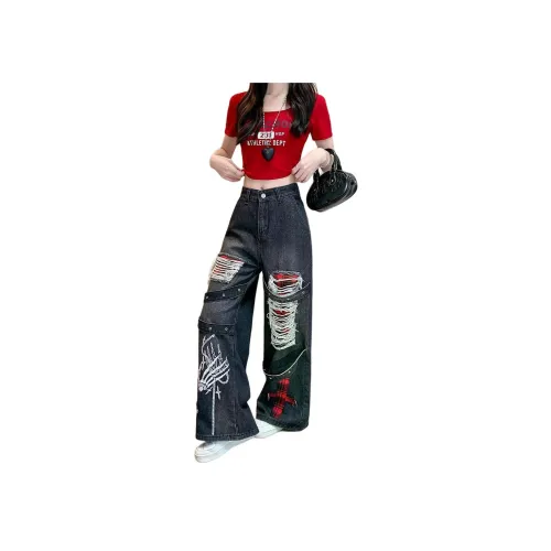 ZXBY Черные Женские Джинсы