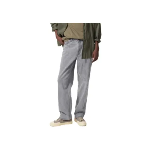 UNIQLO Светло-серый Мужские Джинсы