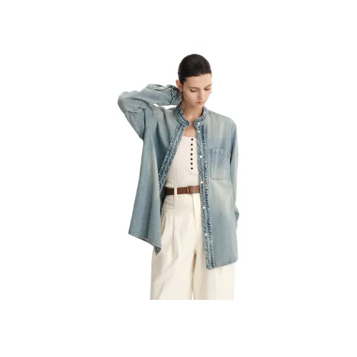 FABRIQUE Светло-синие женские рубашки