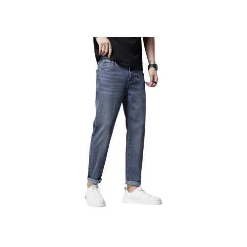 YUQIAN Звездный Синий Мужские Джинсы