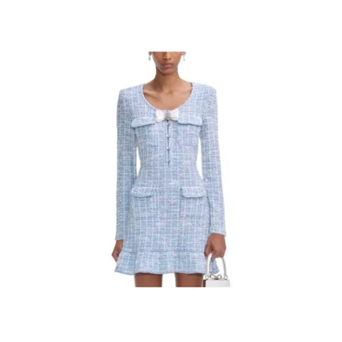 Self Портрет Длинное Платье с Длинными Рукавами Женское