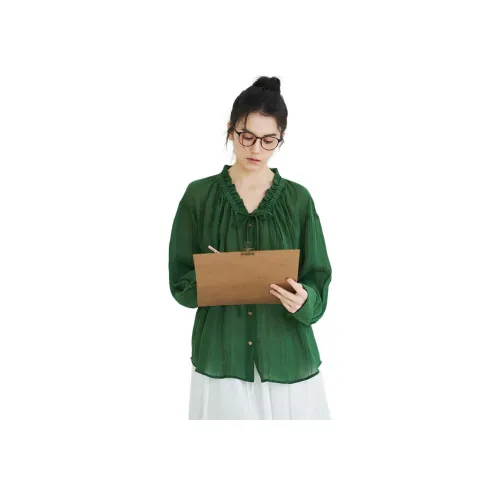 ZIMO Лесной зеленый Женские Рубашки