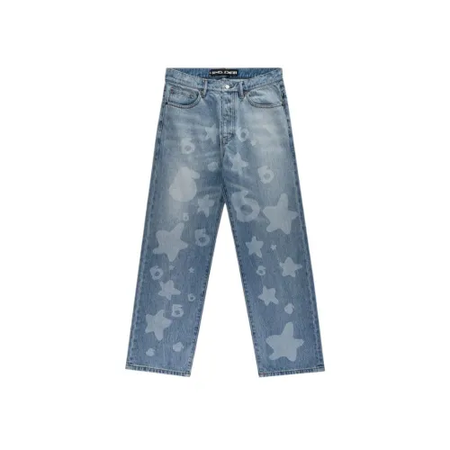 Sp5der Синий Мужской Джинсы