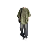 Зеленый с короткими рукавами + джинсы синего цвета [набор из 2 предметов]