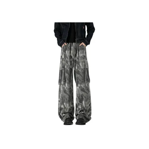 YEARNED Tie Dye Камуфляж Унисекс Джинсы